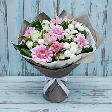 Букет цветов из:  Герберы, Альстромерии и Хризантемы в Ходаево