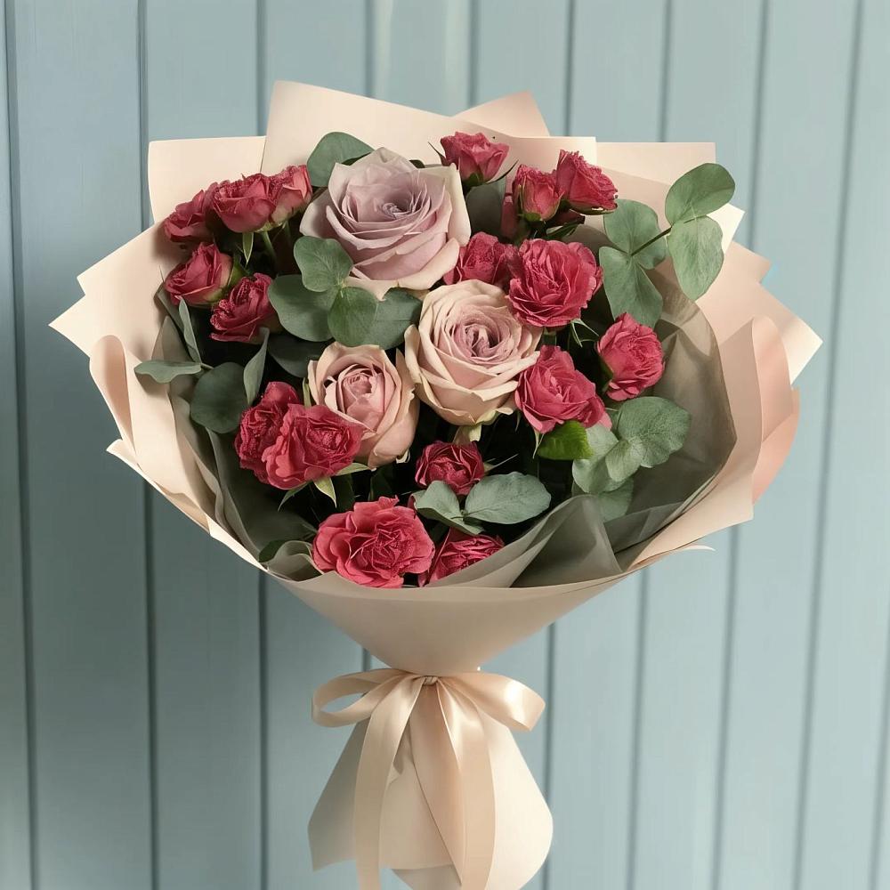 Букет цветов из: Гвоздики и Розы в Ходаево