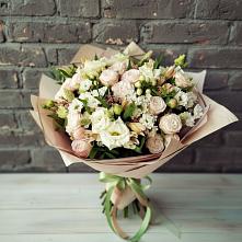 Букет цветов из:  Альстромерии, Розы и Хризантемы в Ходаево