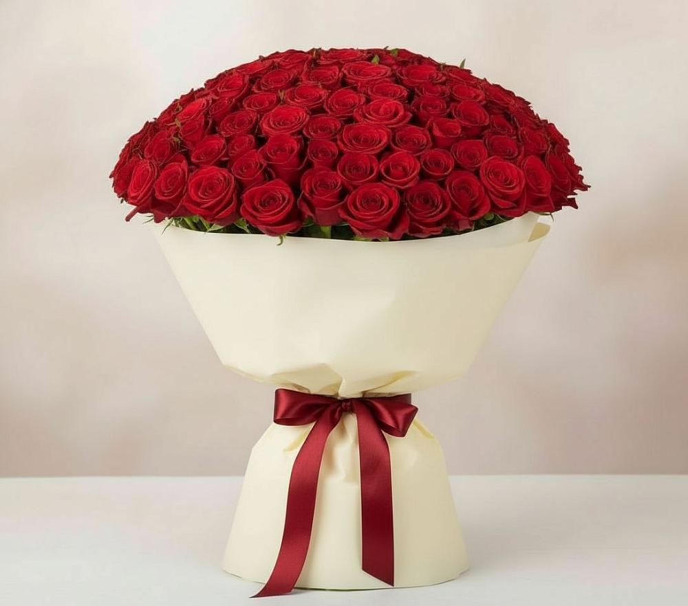 Букет 101 Красная роза Милано в Ходаево