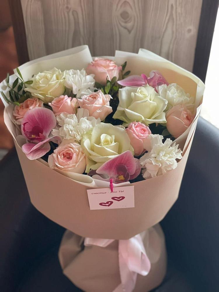 Букет цветов из: Орхидеи, Розы и Гвоздики в Ходаево