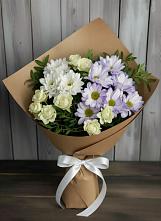 Букет цветов из:  Хризантемы и Розы в Ходаево