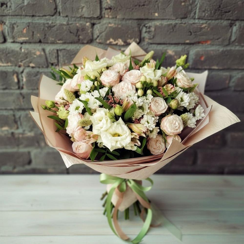 Букет цветов из: Альстромерии, Розы и Хризантемы в Ходаево