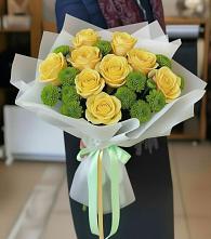 Букет цветов из:  Хризантемы и Розы в Ходаево