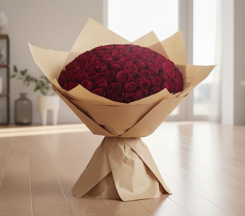 Букет 101 Красная роза в Ходаево