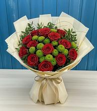 Букет цветов из:  Розы и Хризантемы в Ходаево