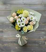Букет цветов из:  Альстромерии, Розы и Хризантемы в Ходаево