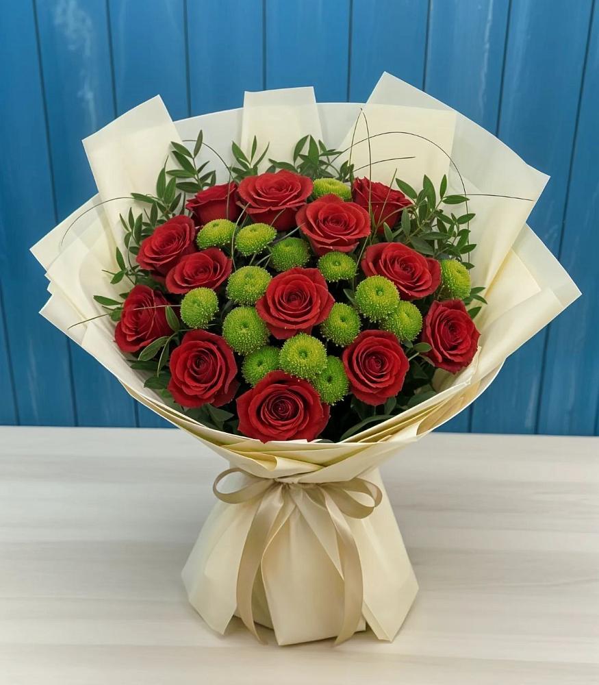 Букет цветов из: Розы и Хризантемы в Ходаево