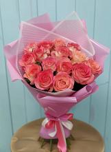 Букет 15 Розовых роз Равель в Ходаево