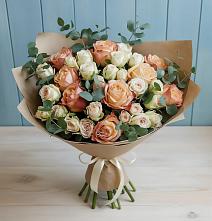 Букет цветов из:  Альстромерии и Розы в Ходаево
